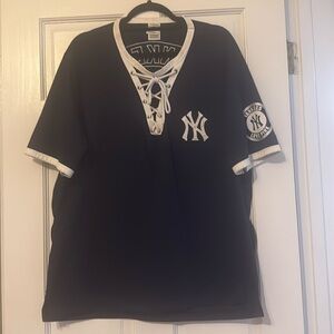 Y2K VS Pink New Era Navy Lace-Up NY Yankees Jersey L